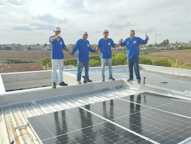 equipe de instalação