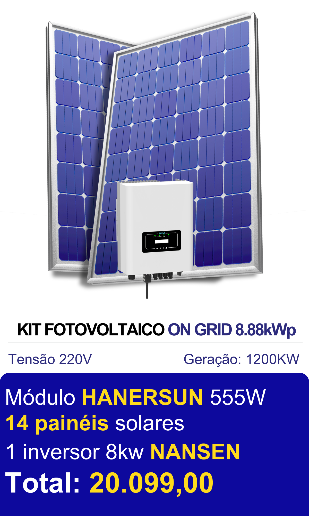 Kit Solar 8.88kWp